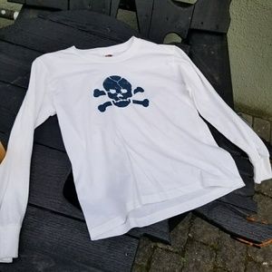 FRUIT OF THE LOOM HAND PAINTED SKULL TEE SHIRT
